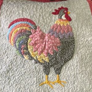 VINTAGE HANDMADE ROOSTER  24 inches by 27 inches